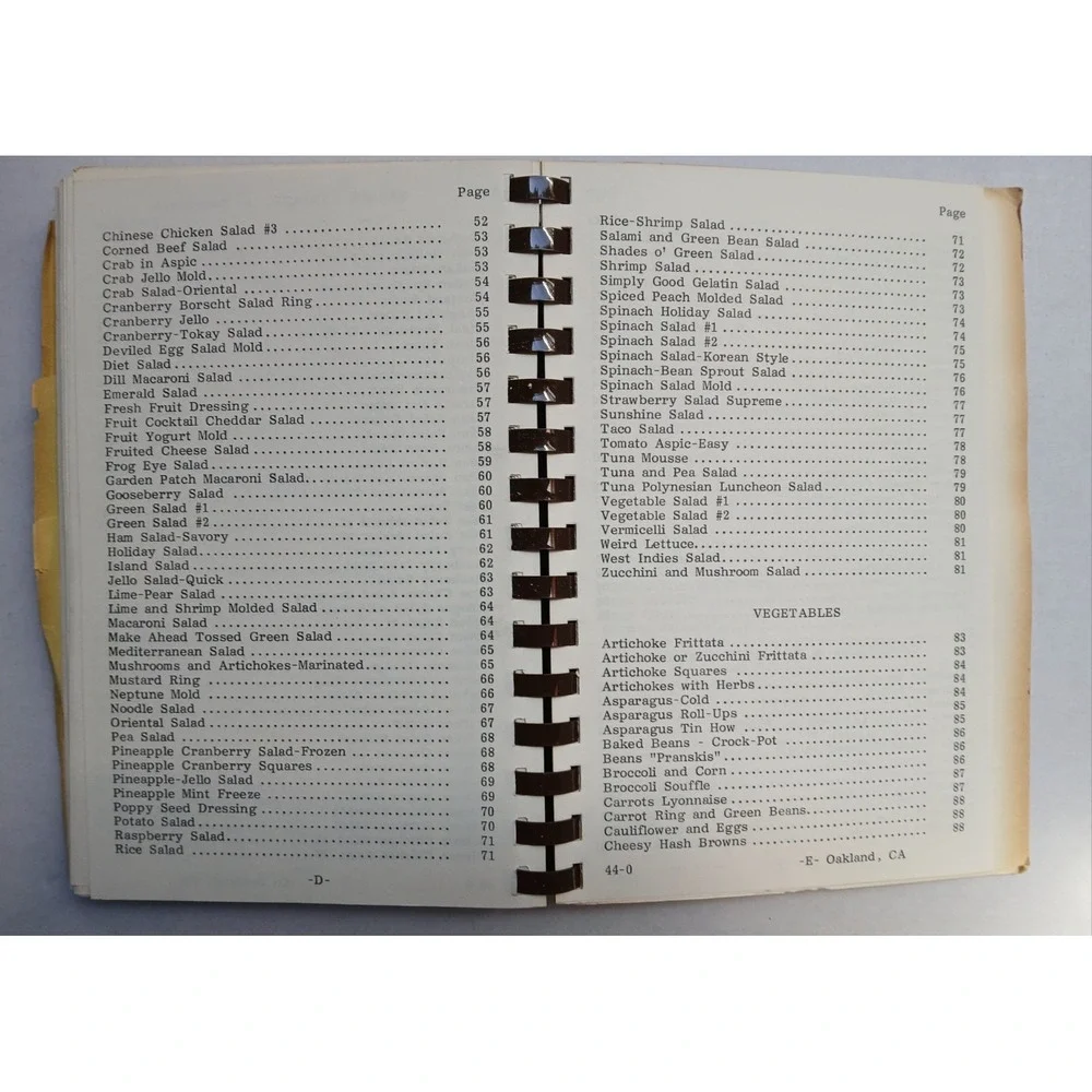 Favorite CHS Recipes Cookbook Children's Home Society of Oakland California Club